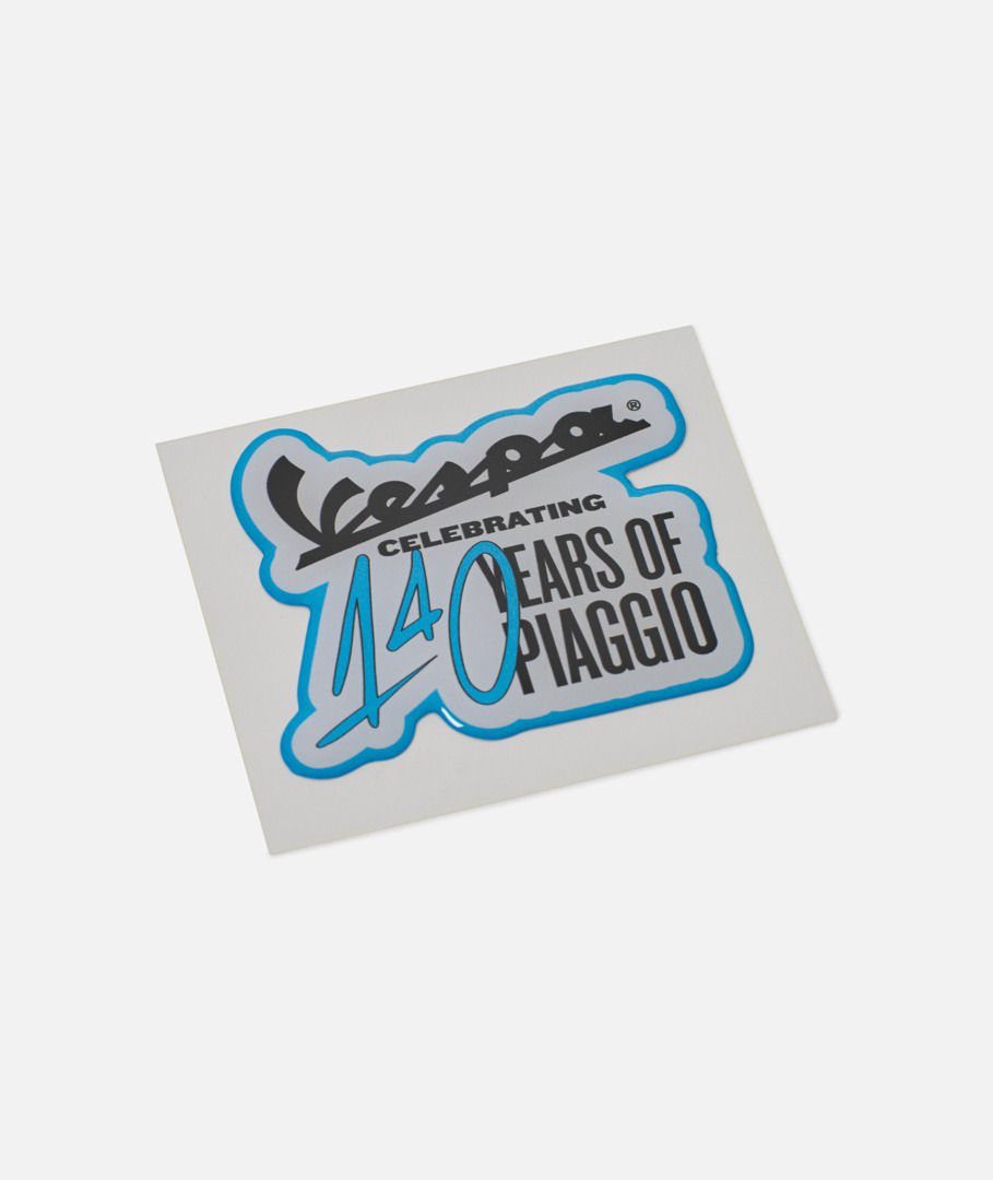 Autocollant Vespa "140 ans de Piaggio"