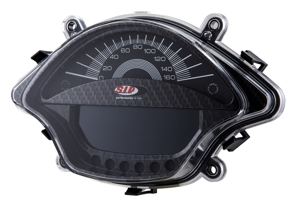 Compte-tours/tachymètre pour Vespa GTS/GTS Super 300ccm FL ('14-), carbon-look