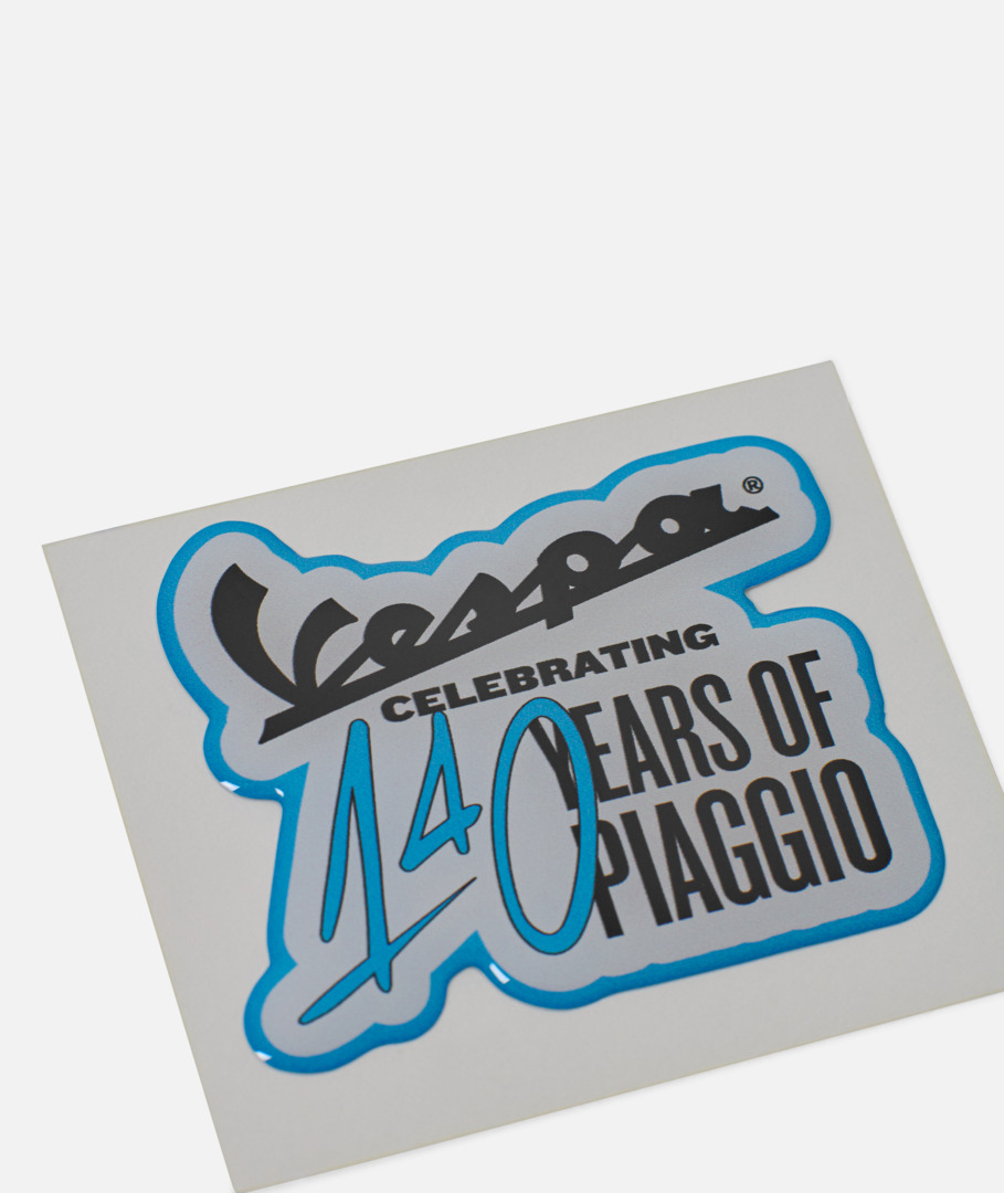 Autocollant Vespa "140 ans de Piaggio"
