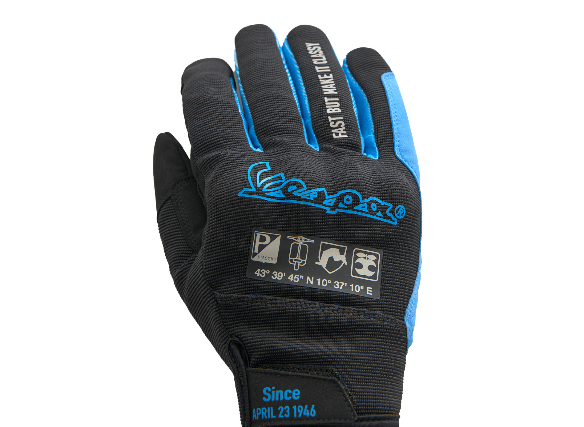 Gants Vespa noir bleu