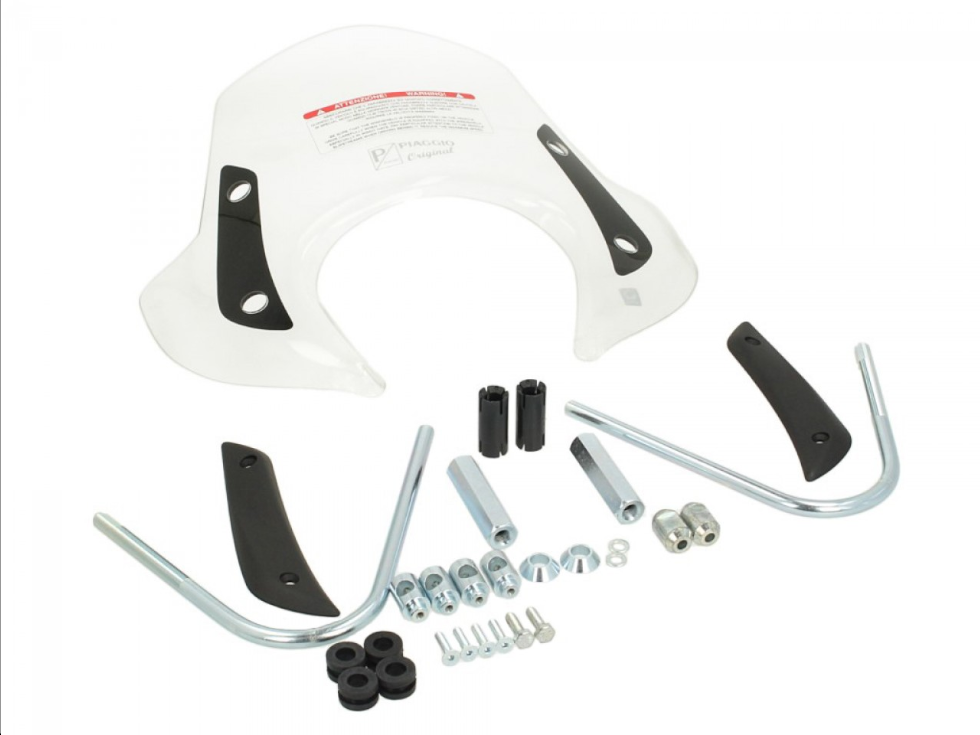 Pare-brise sport complet, transparent pour Liberty Original Piaggio