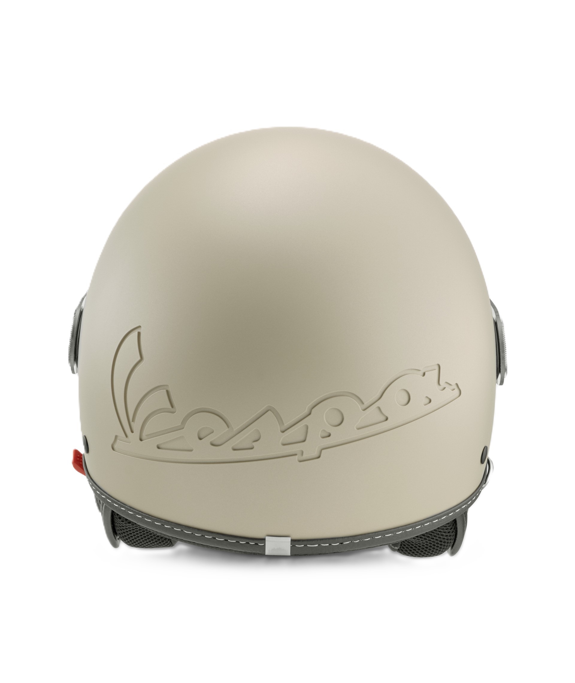 Casque jet Vespa, visière longue Vespa, beige mat (598)