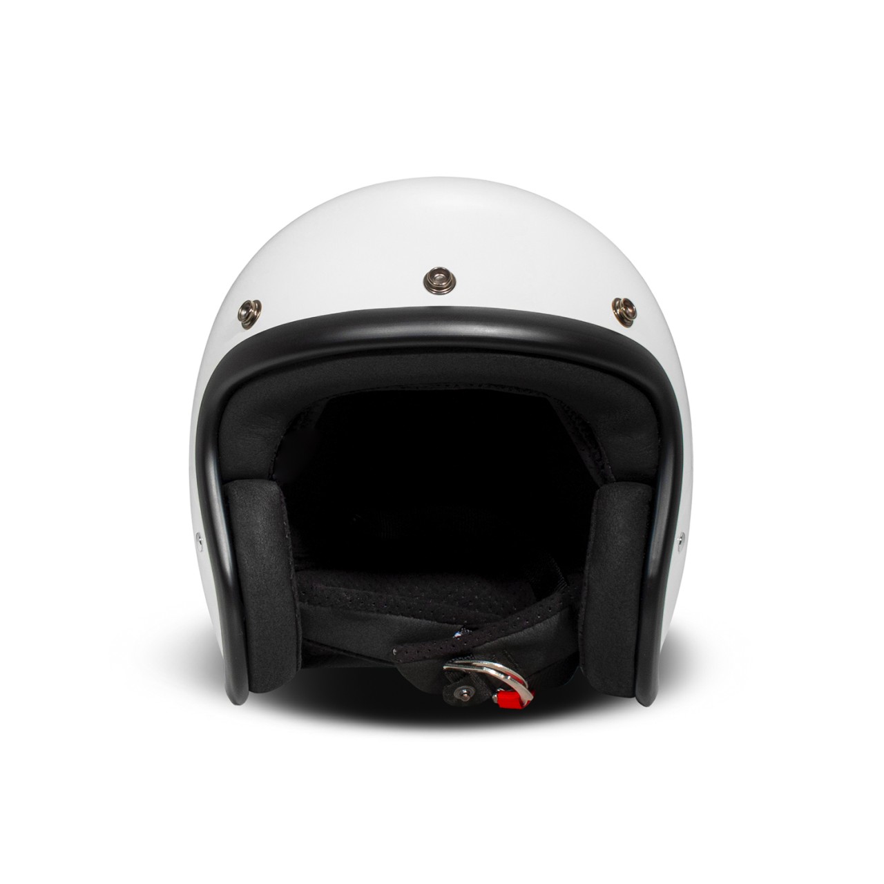 DMD casque jet rétro, blanc, mat, Solid White, fibre de verre, ECE 22.06