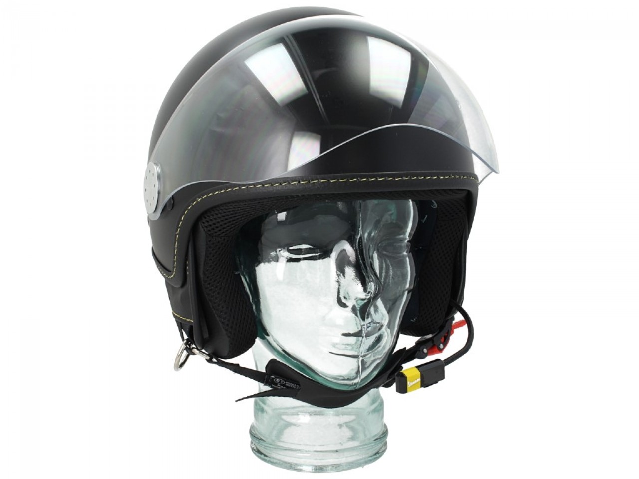 Casque jet Vespa visière 3.0 Bluetooth noir