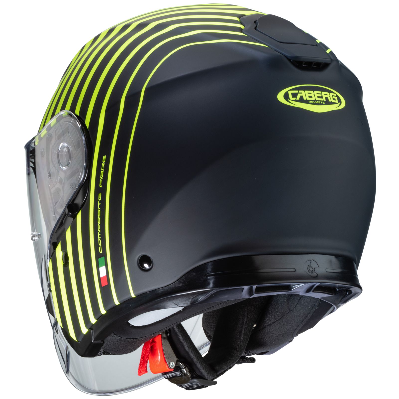 Caberg casque Flyon Bakari, noir mat/jaune fluo
