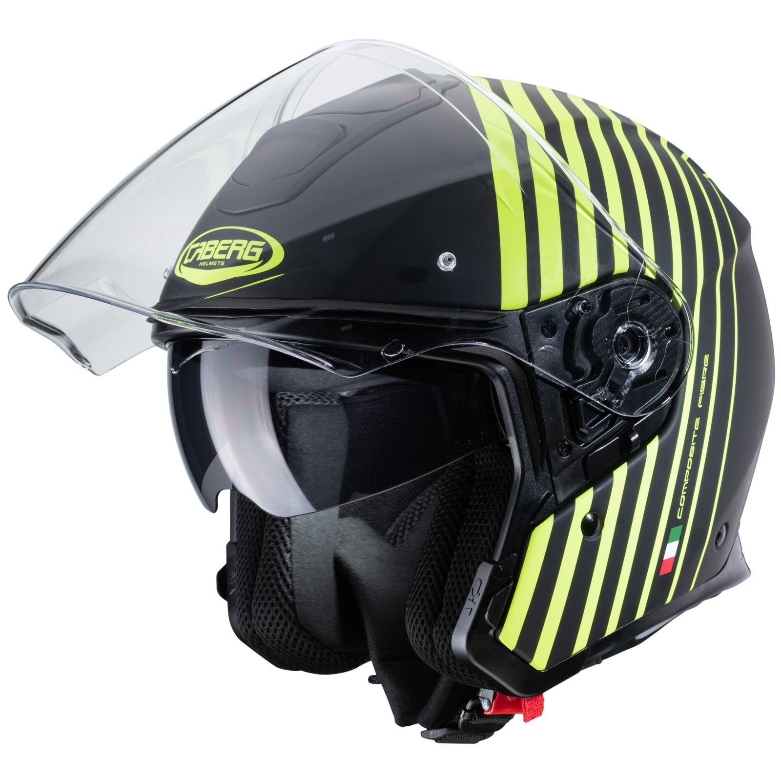 Caberg casque Flyon Bakari, noir mat/jaune fluo