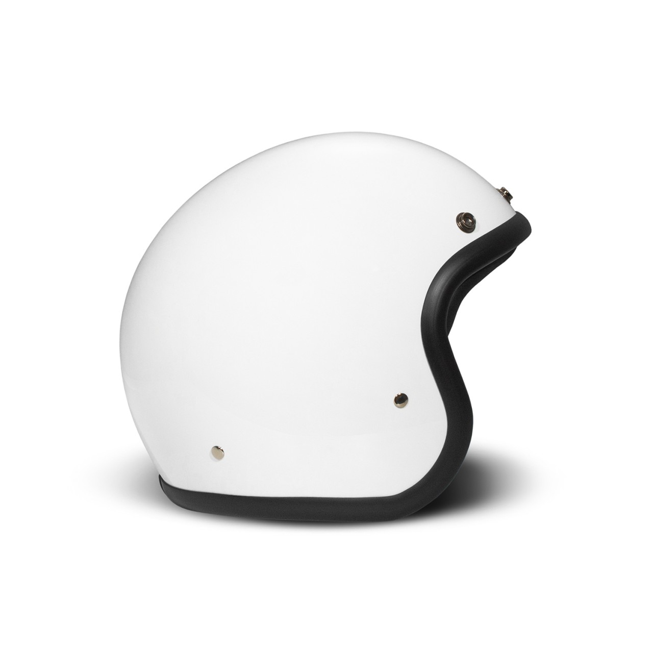 DMD casque jet rétro, blanc, mat, Solid White, fibre de verre, ECE 22.06