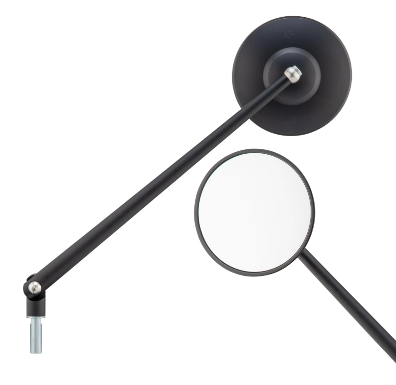Rétroviseur standard pour Vespa, filetage à gauche, noir mat
