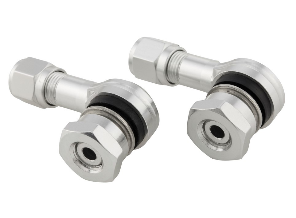 Insert de valve pour pneu/jante sans chambre à air 80°, argent anodisé