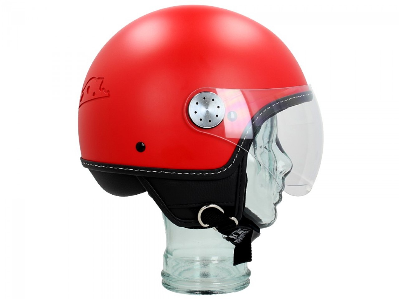 Casque jet Vespa visière 3.0 rouge profondo