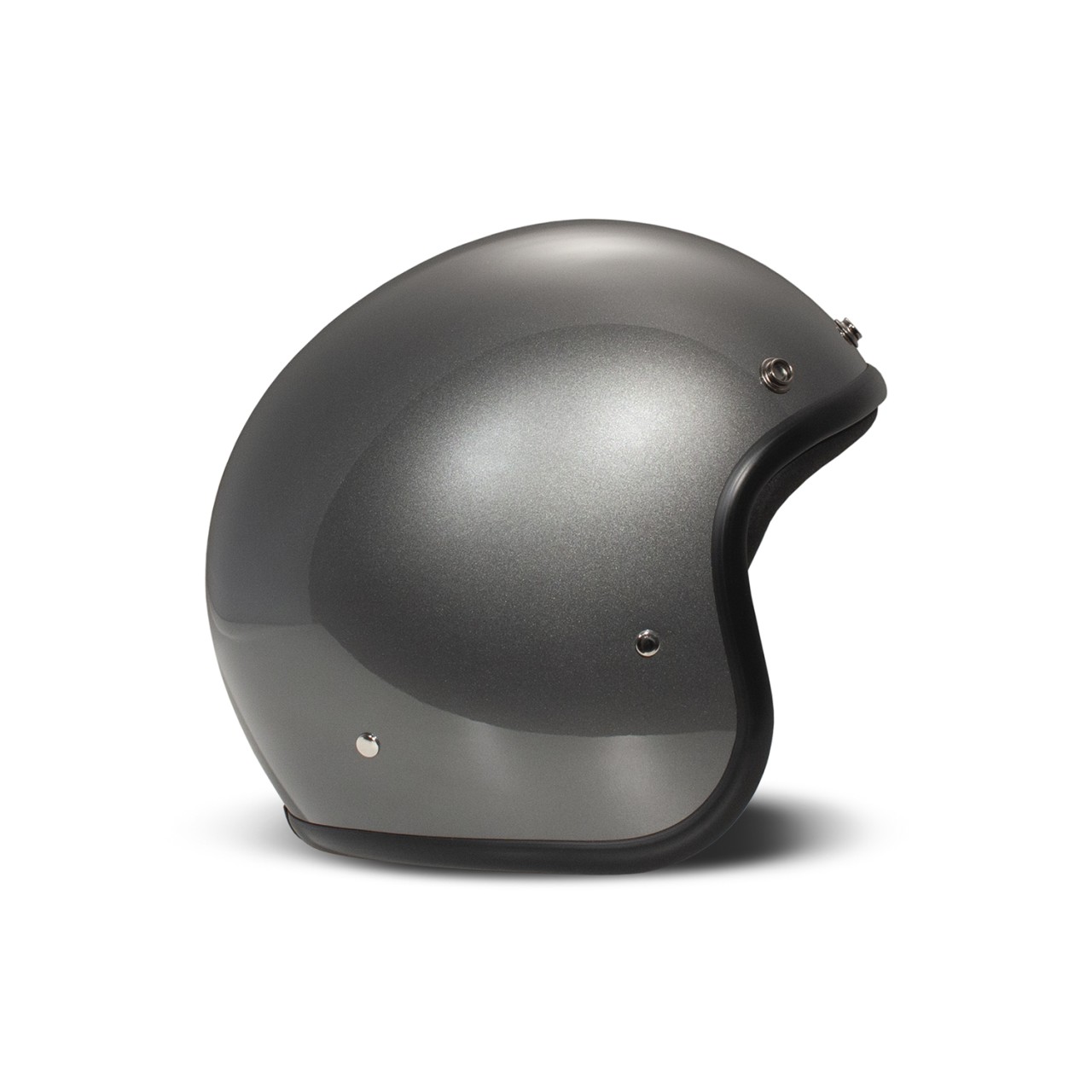 Casque intégral DMD Retro, gris brillant, Metallic Grey, fibre de verre, ECE 22.06