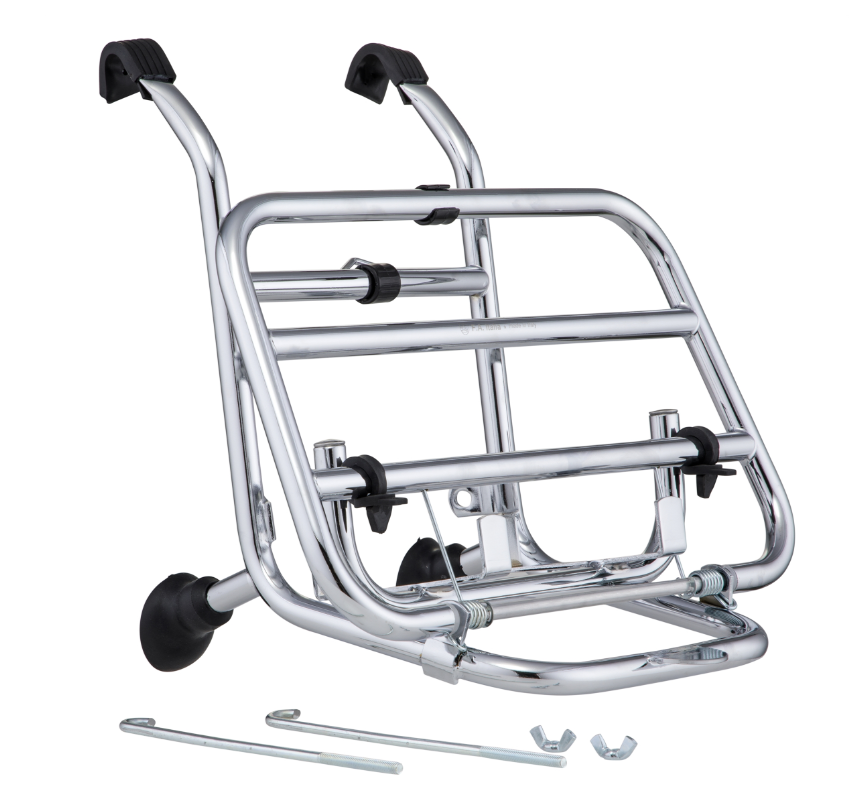 Porte-bagages avant pour Vespa PX 80-200ccm, pliable, chrome