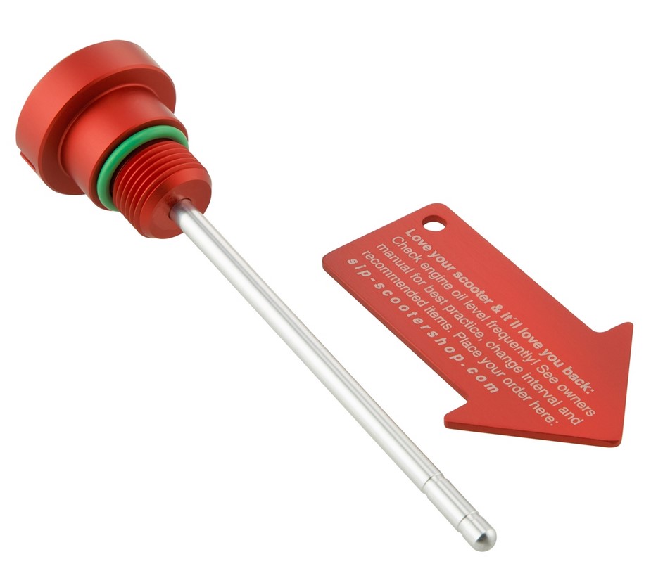 Bouchon de remplissage d'huile moteur pour Vespa GTS/GTS Super/GTV 300ccm HPE, rouge mat