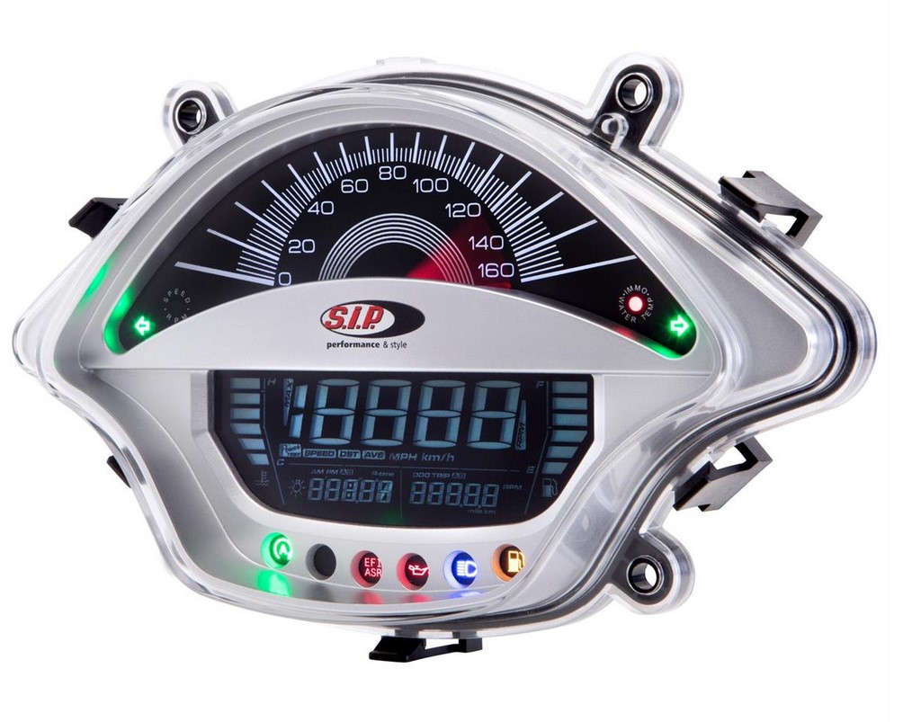 Compte-tours/tachymètre pour Vespa GTS/GTS Super 300ccm FL ('14-), argenté