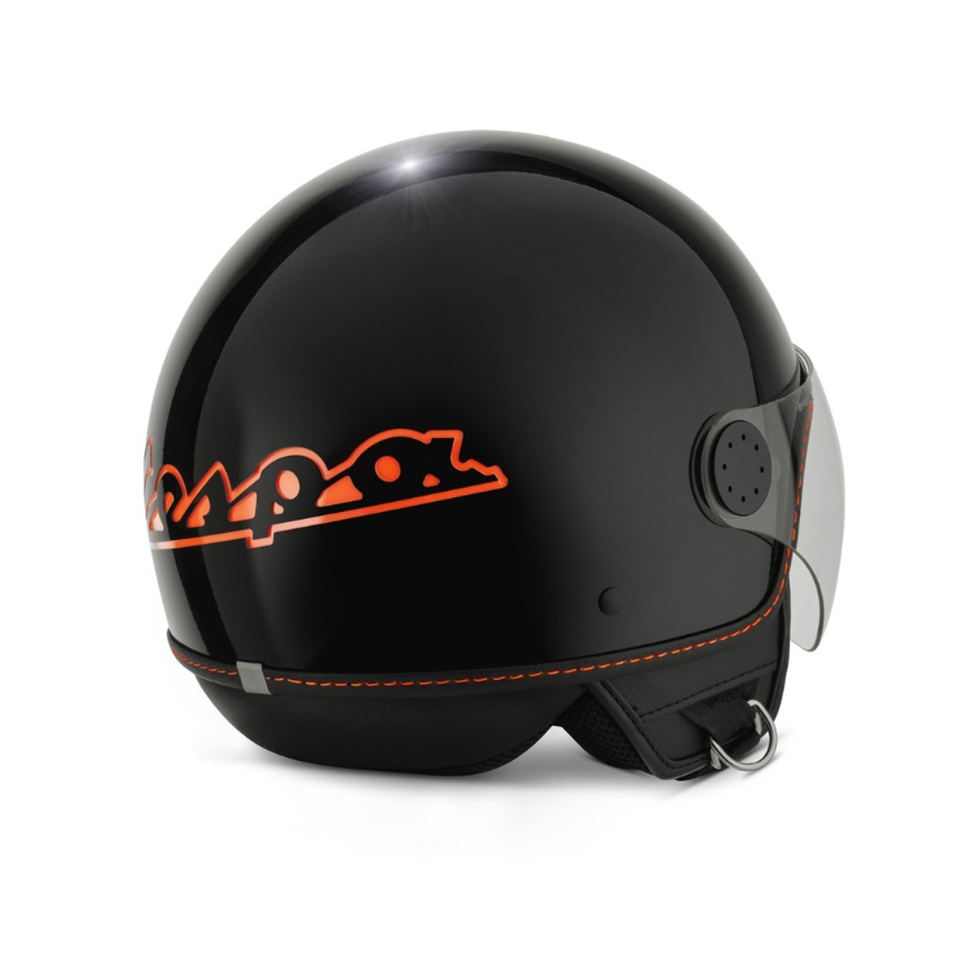 Vespa casque jet visor 4.0 orange impolsivo