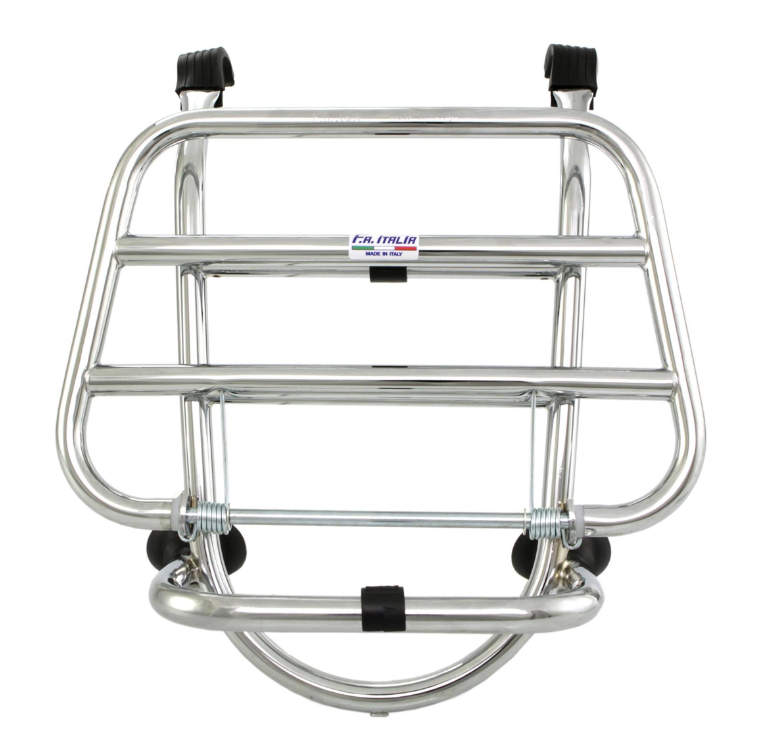 Porte-bagages avant pour Vespa LX /LXV /S 50-150ccm, pliable, chrome