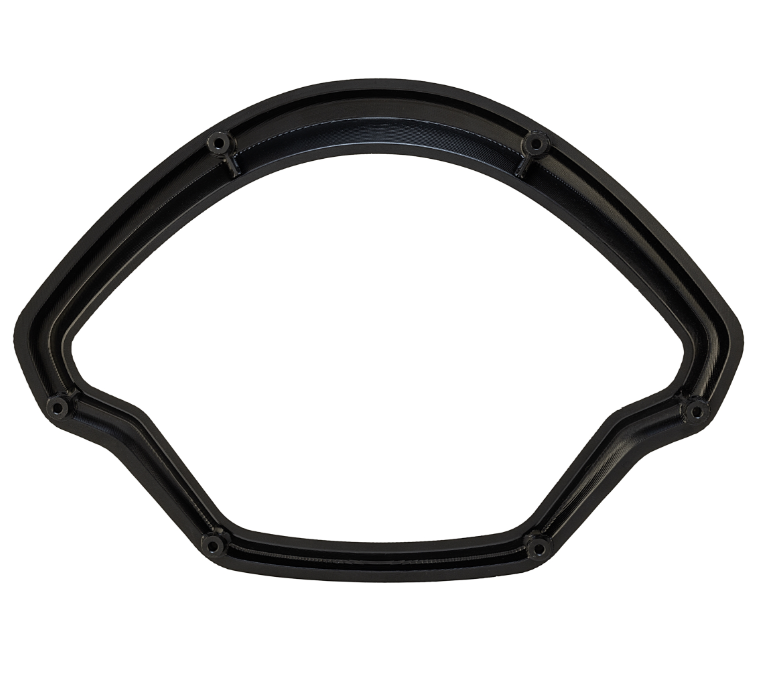 Anneau décoratif tachymètre pour Vespa GTS/GTS Super 125/300ccm (`22-), alu, noir anodisé