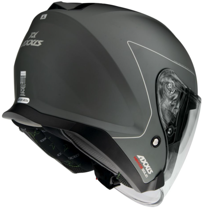 Casque jet Axxis, Mirage SV Solid, titane mat