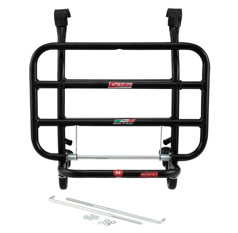 Porte-bagages avant pour Vespa PX 80-200ccm, pliable, noir