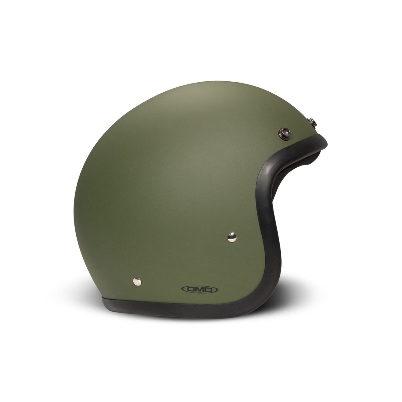 Casque intégral DMD Retro, vert mat, Matt Green, fibre de verre, ECE 22.06