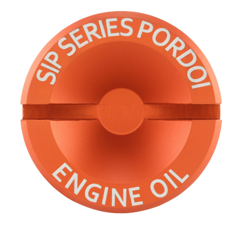 Bouchon de remplissage d'huile moteur pour Vespa GTS Super 125ccm 4T LC Euro 3 (09-16), orange mat
