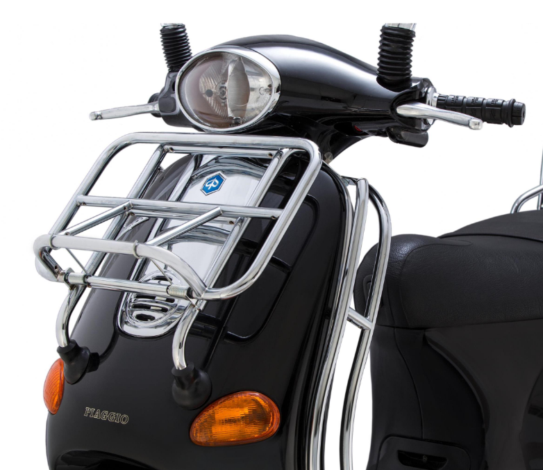 Porte-bagages avant pour Vespa ET2/ET4 50-150ccm, pliable, chrome