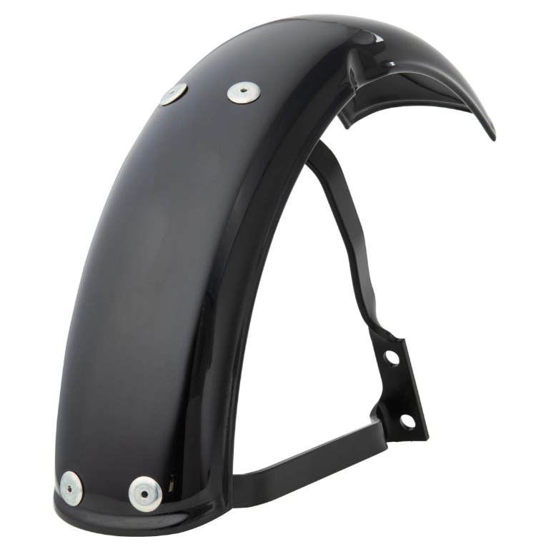 Aile Garelli pour Vespa PX 80-200ccm, métal, noir brillant