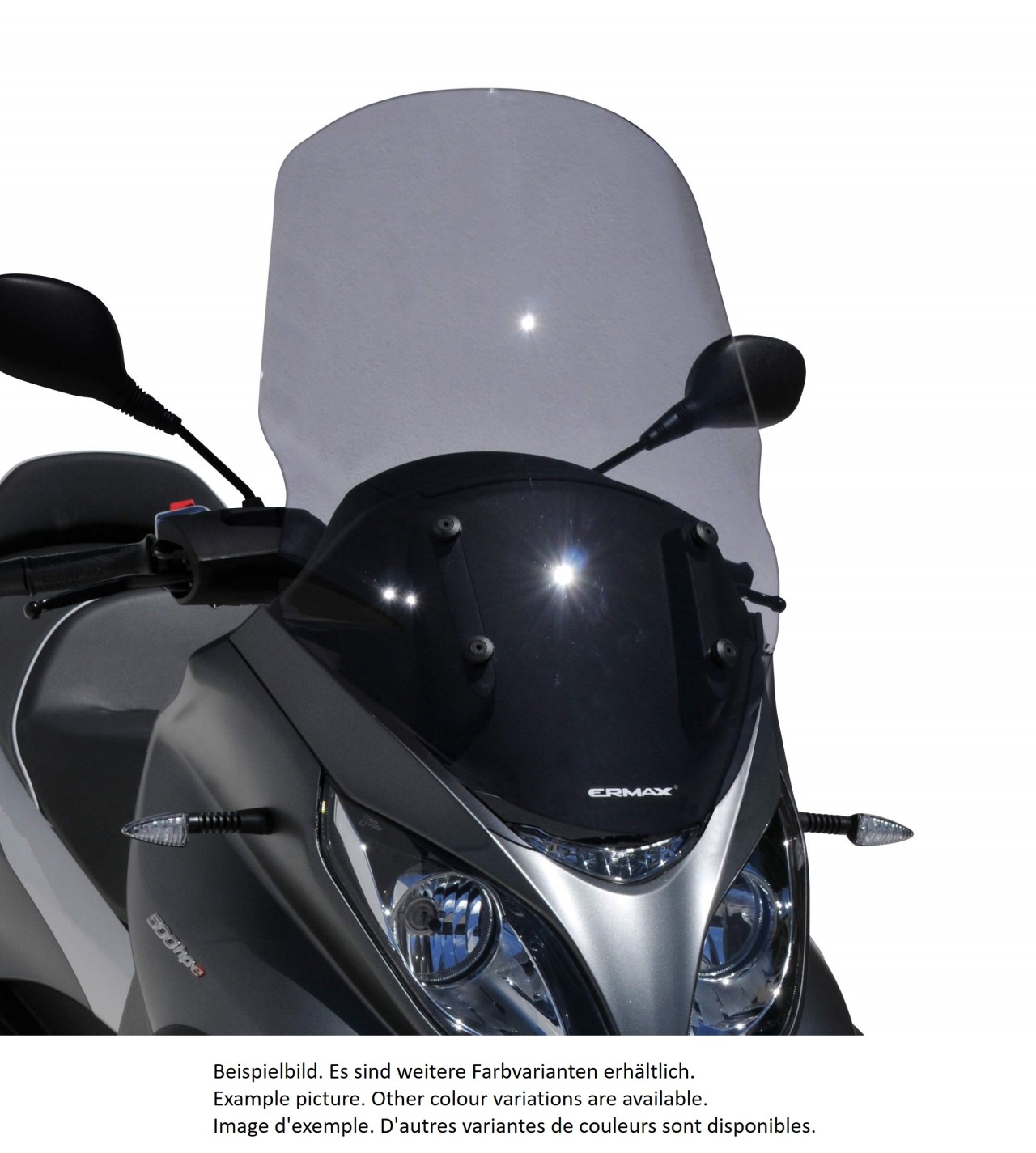 Pare-brise ERMAX pour Piaggio MP3 400 HPE (-22), teinté/light black