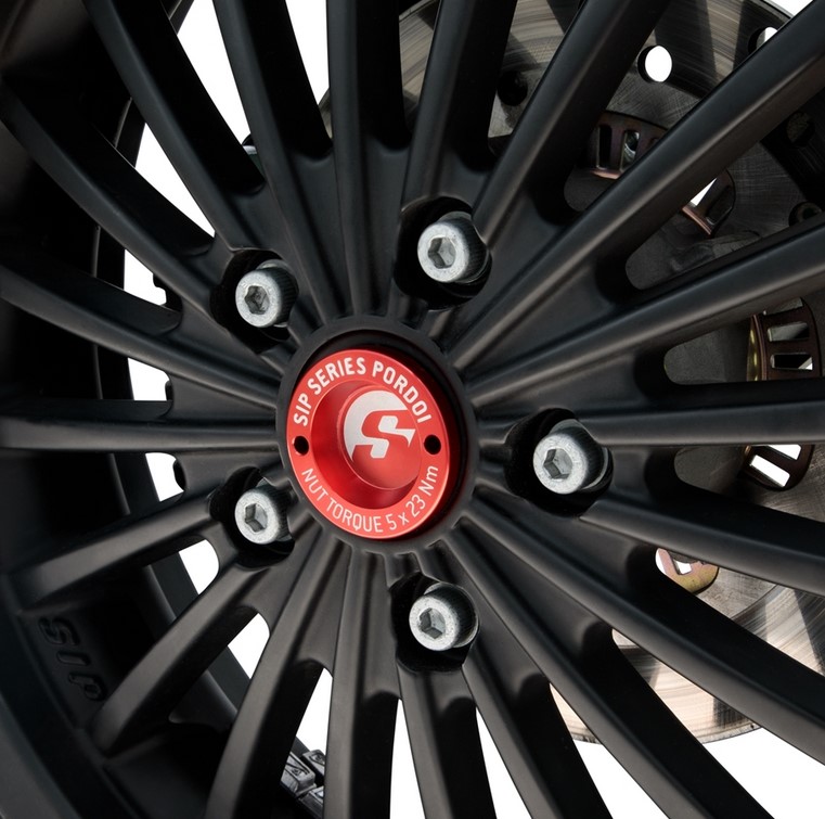 Cache poussière 12" jante avant pour Vespa GTS/GTS Super/GTV/GT 125-300ccm, rouge
