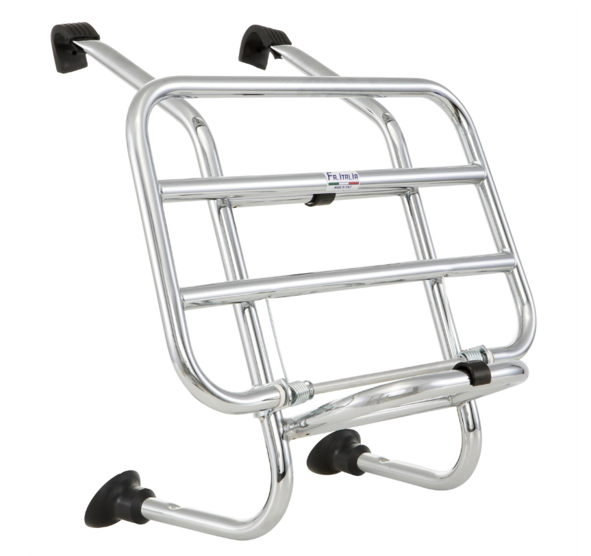 Porte-bagages avant pour Vespa PX 80-200ccm, pliable, chrome