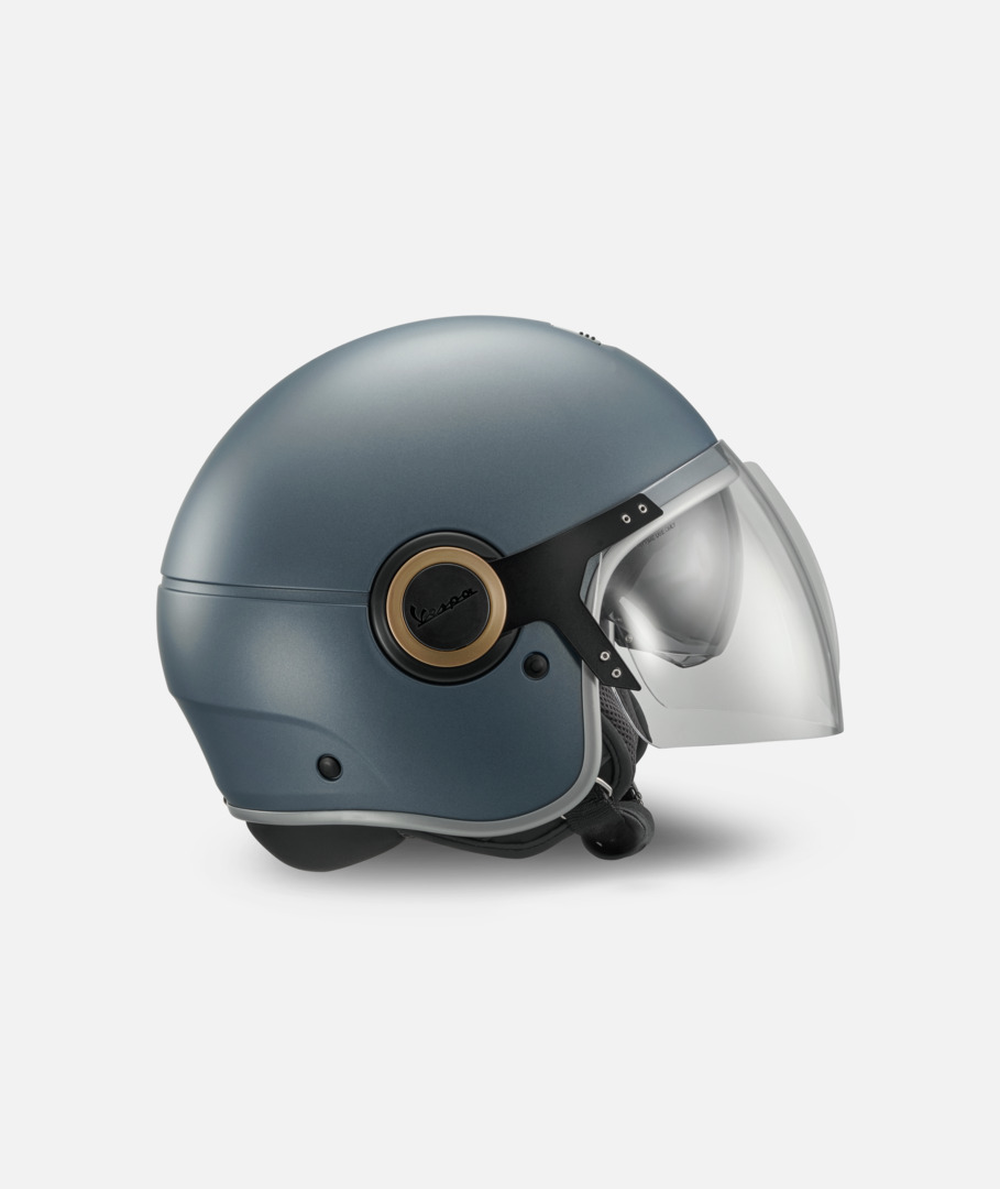Casque jet Vespa Officina 8 bleu mat