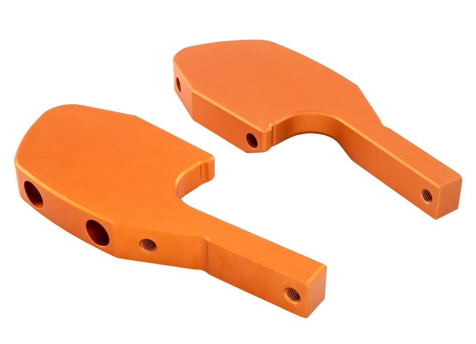 Adaptateur de repose-pieds passager pour Vespa GTS/GTS Super/GTV/GT 60/GT/GT L 125-300ccm, orange mat