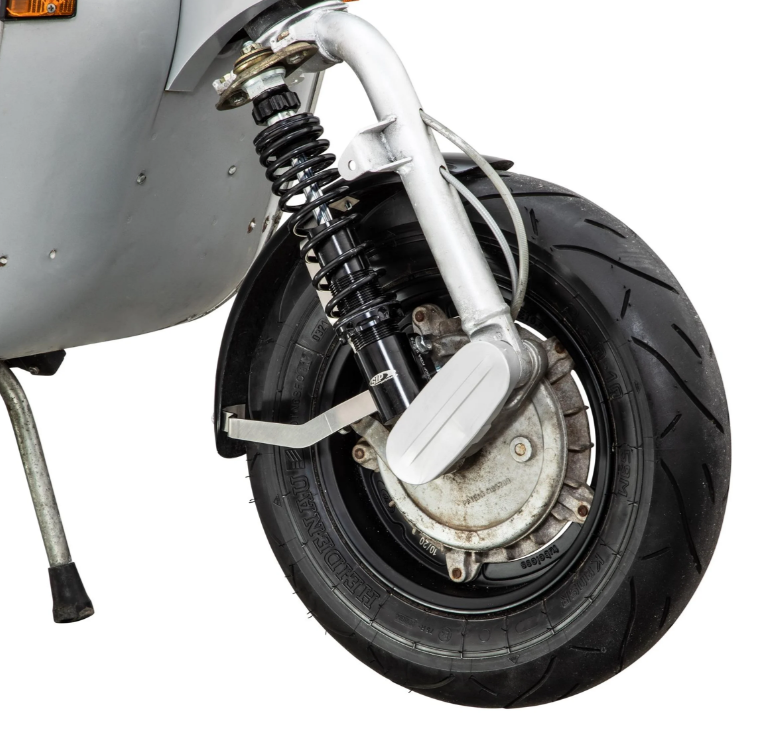 Aile 2.0 Garelli Race EVO II pour Vespa PX 80-200ccm, GFK noir, support inox brossé
