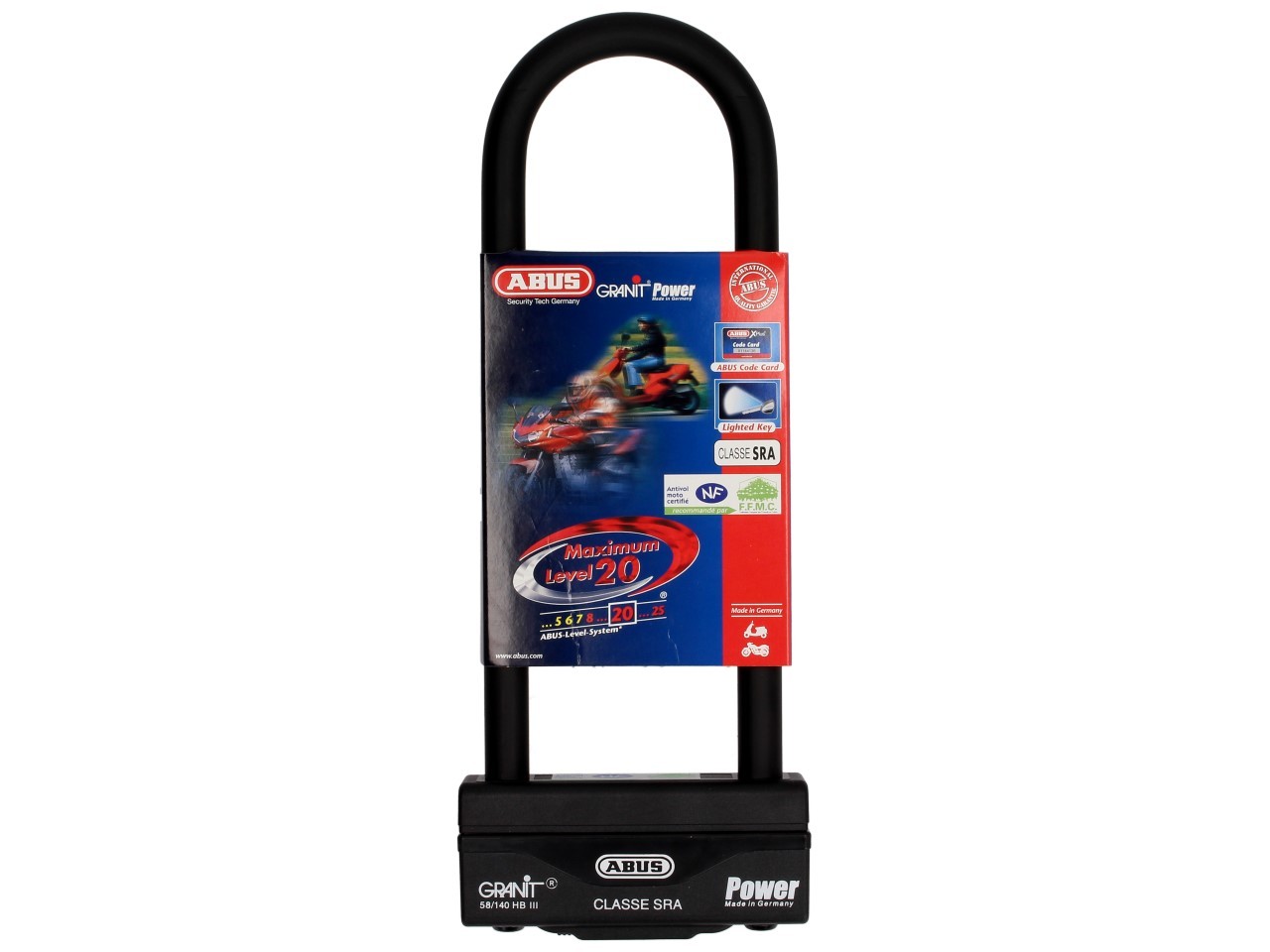 Antivol à arceau ABUS 260x83 Granit Power 58 pour moto, scooter & Vespa