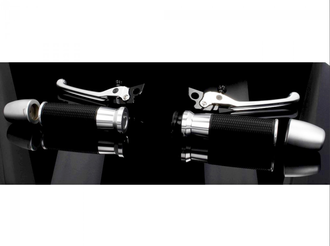 Kit guidon, aluminium, anodisé, set de poignées, leviers et embouts de guidon pour Vespa GTS