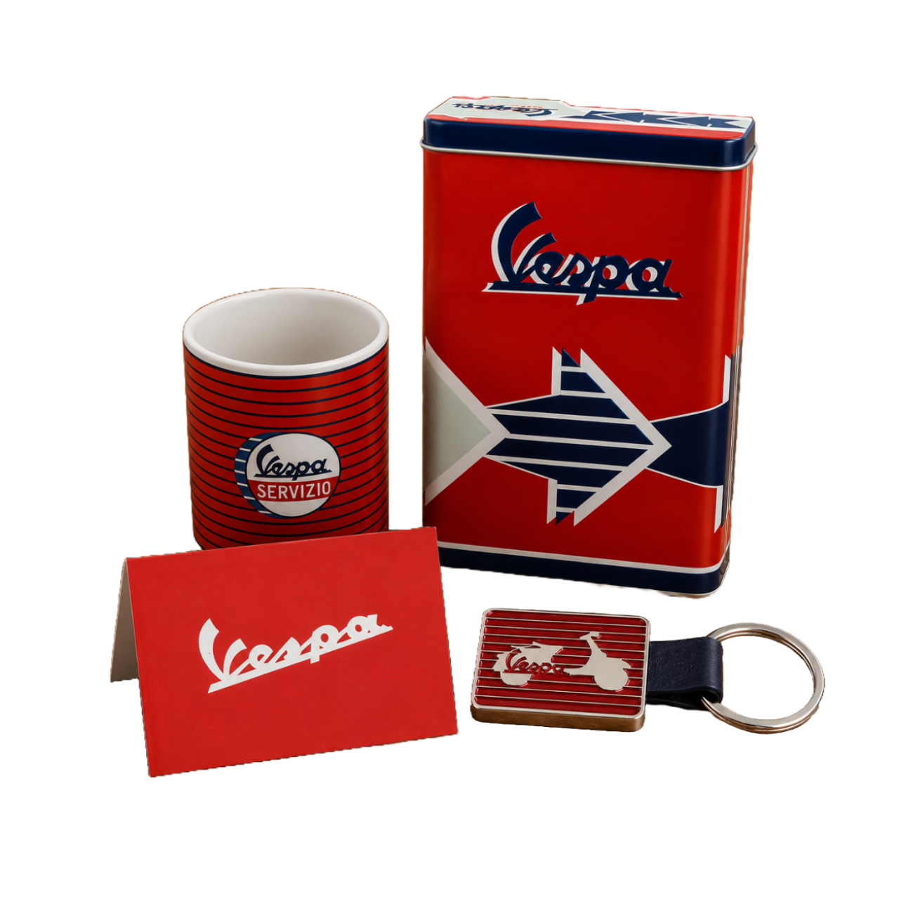 Pack de produits dérivés Vespa « Servizio » rouge