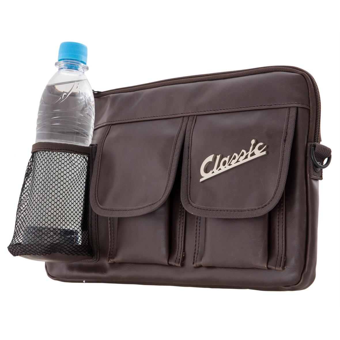 Sac "Classic" pour compartiment à bagages/boîte à gants Vespa - marron, similicuir