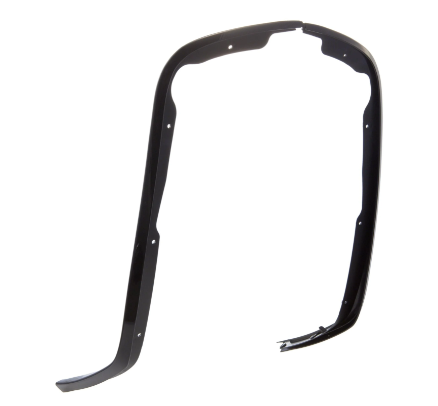 Tube mono fente tablier de jambe & marchepied pour Elettrica/Primavera/Sprint 50-150cc, noir brillant