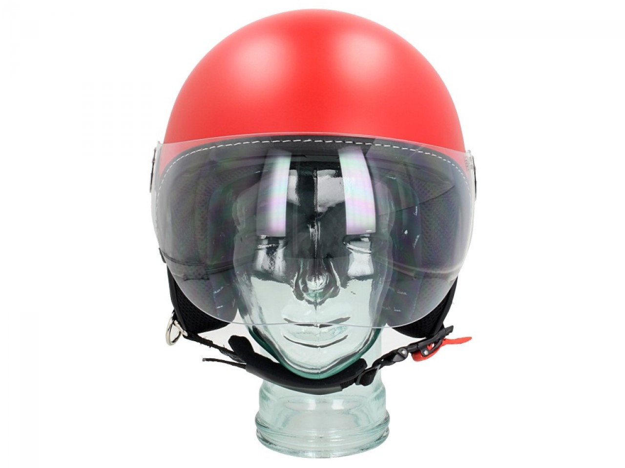 Casque jet Vespa visière 3.0 rouge profondo