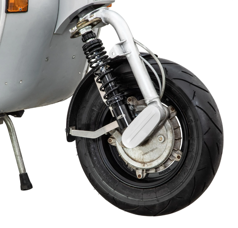 Aile 2.0 Garelli Race EVO II pour Vespa PX 80-200ccm, carbone clair, support inox