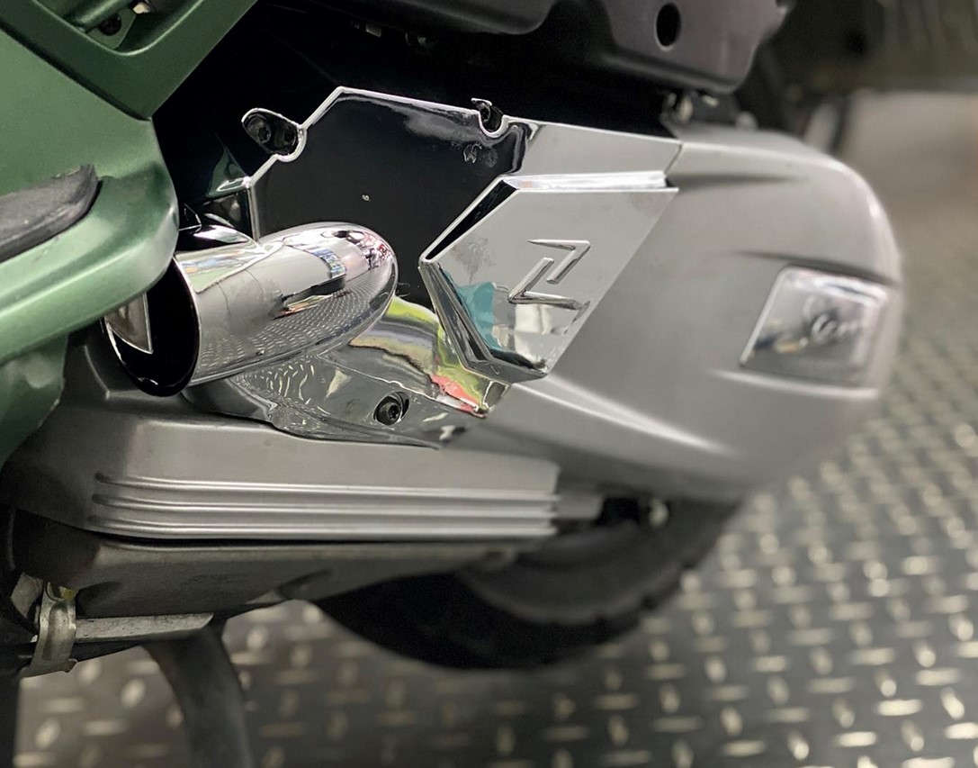 Couvercle d'entrée d'air, couvercle de vario pour Vespa Primavera/Sprint/GTS/GTS Super, chromé