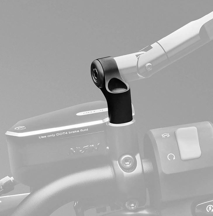 Adaptateur de rétroviseur RIZOMA "Side Mount" L 42,5 mm pour Vespa, noir anodisé