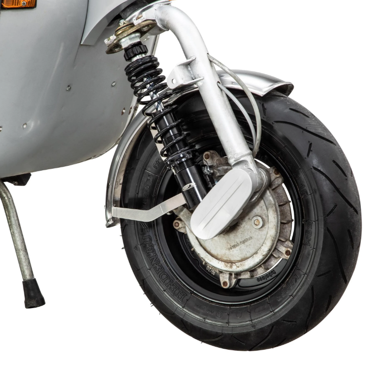 Aile 2.0 Garelli pour Vespa PX 80-200ccm, inox poli, support inox