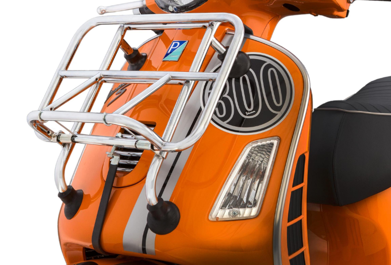 Porte-bagages avant pour Vespa GTS/GTS Super/GTV/GT 60/GT/GT L 125-300ccm, pliable, chrome