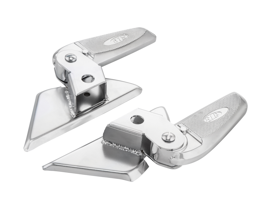 Repose-pieds droit et gauche pour Vespa LX /LXV /S 50-150ccm, chrome/chrome