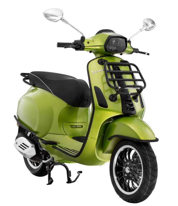 Porte-bagages avant pour Vespa Primavera /Sprint /Elettrica 50-150ccm, pliable, noir mat