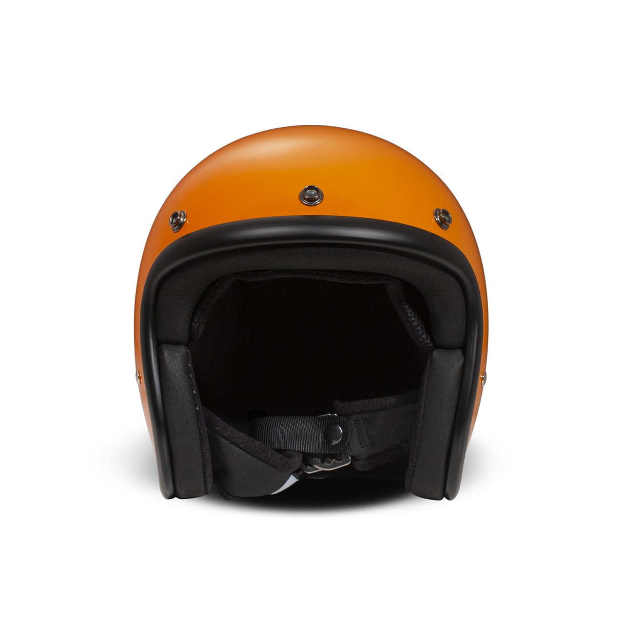 Casque intégral DMD Retro, orange brillant, fibre de verre, ECE 22.06