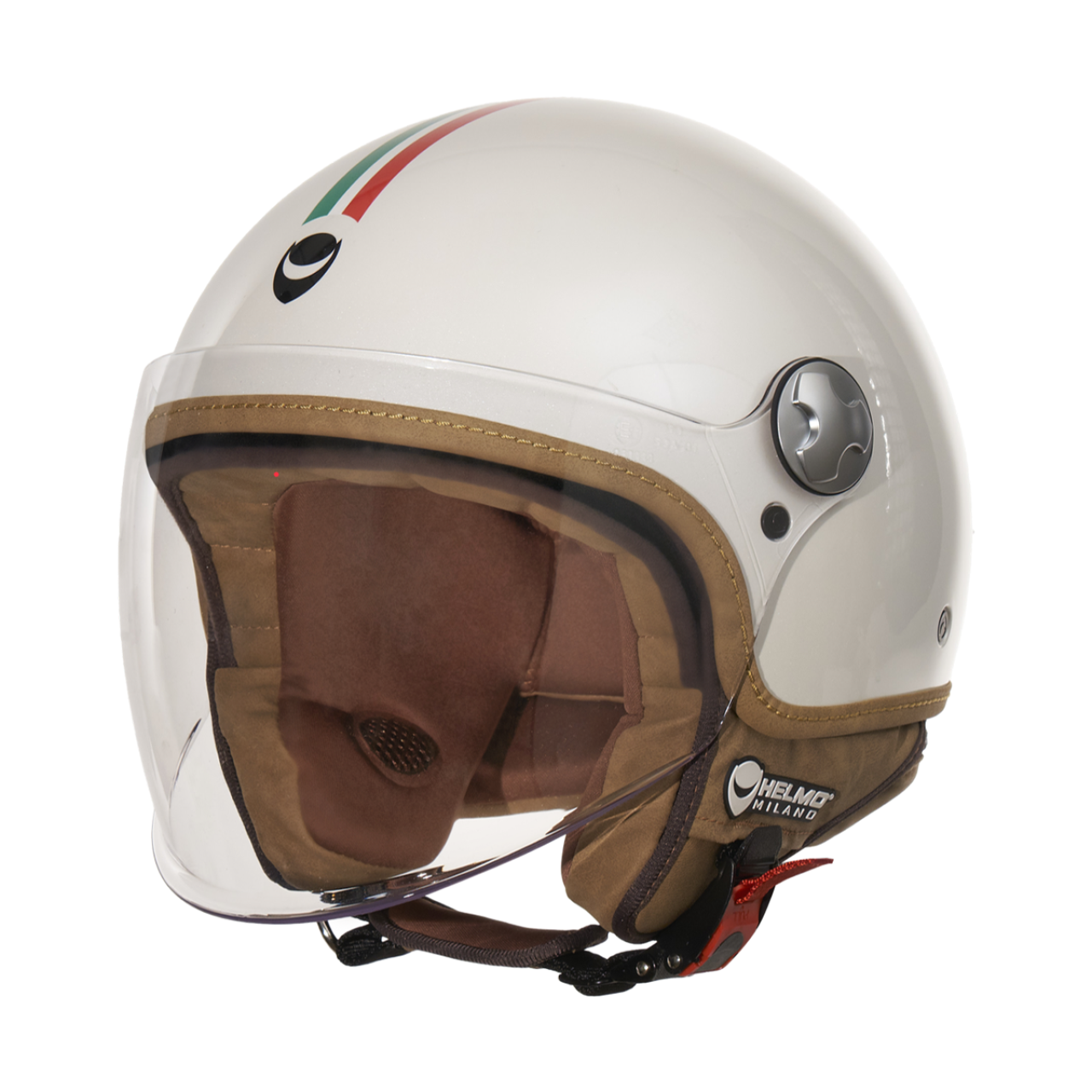 Helmo Milano Demi Jet Veloce blanc brillant