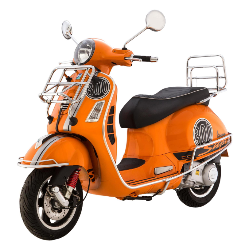 Arceau de protection latéral arrière pour Vespa GTS /GTS Super /GTV /GT 60, 125-300ccm, chrome