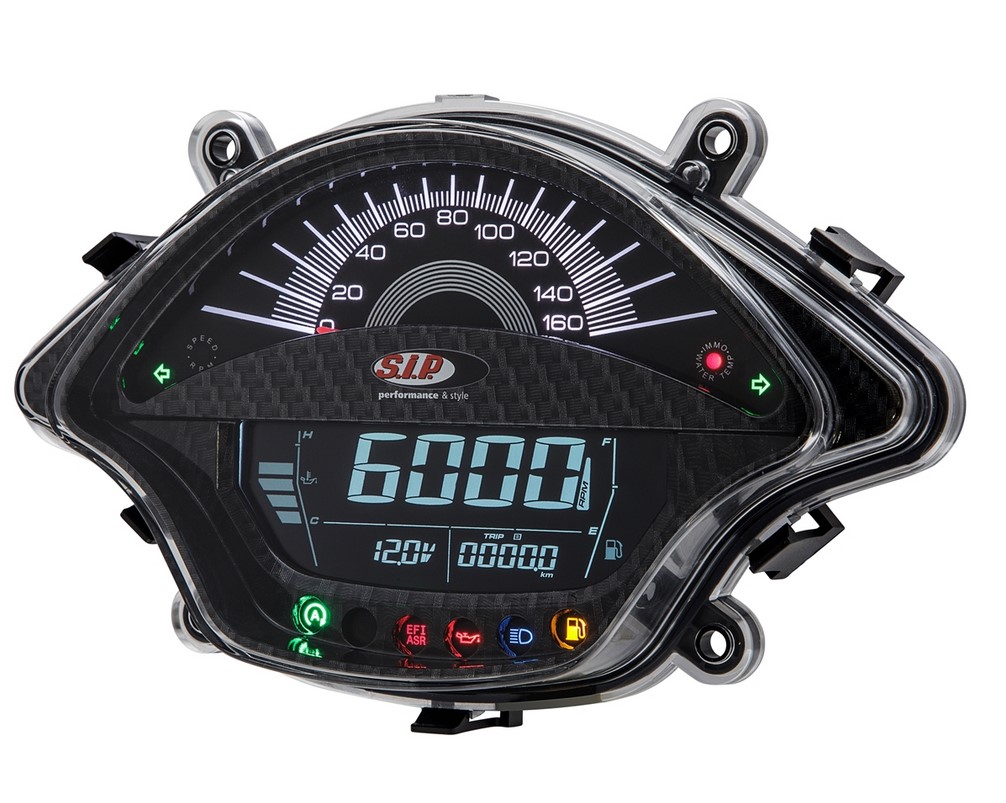 Compte-tours/tachymètre pour Vespa GTS/GTS Super 300ccm FL ('14-), carbon-look